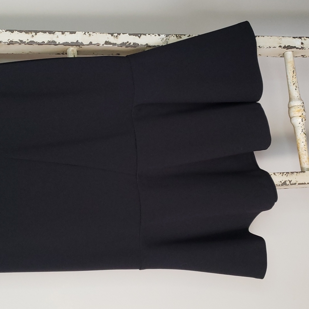 NWT Calvin Klein Sleeveless Black Ruffle Hem Midi Dress, Size 8 - Picture 5 of 7
